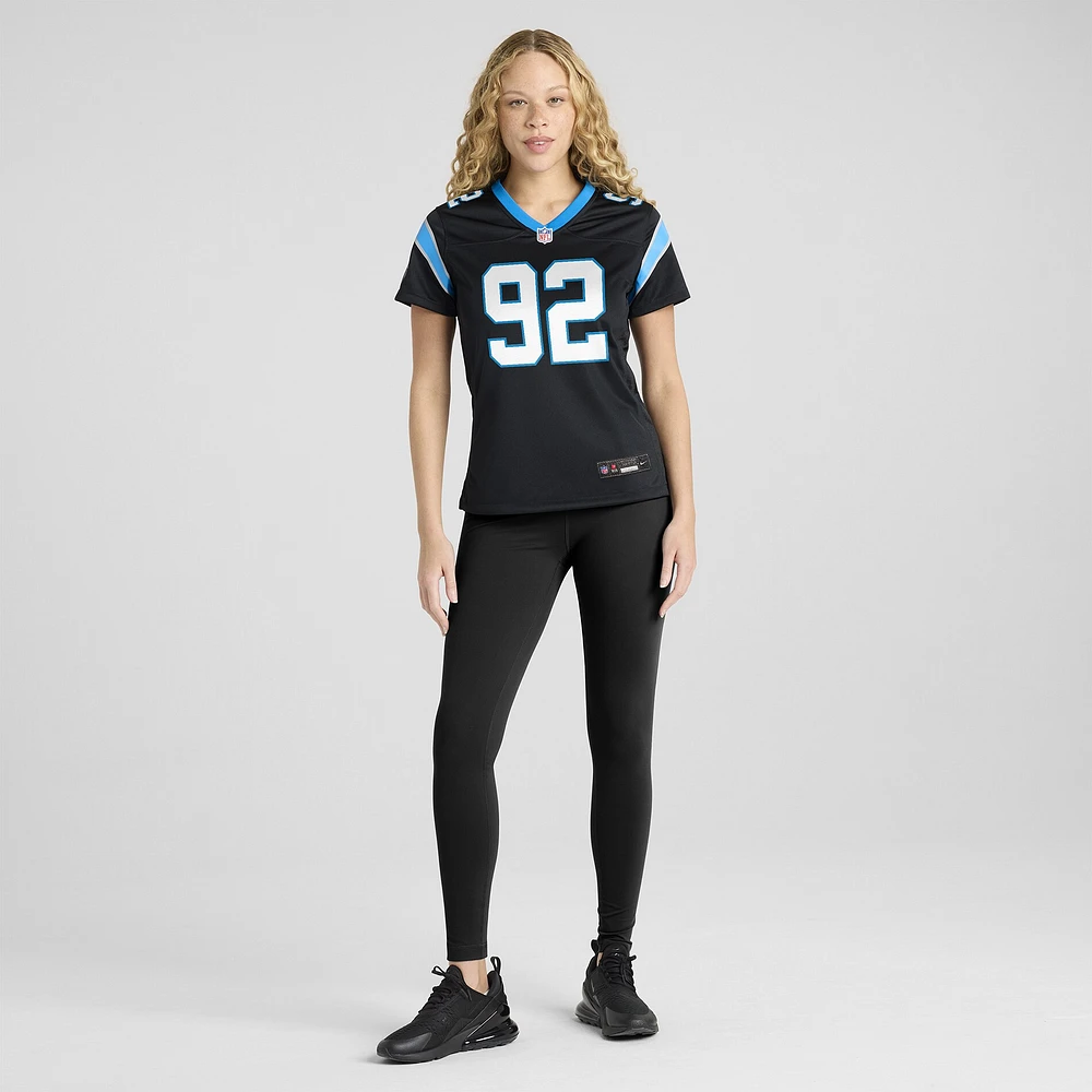 Women's Nike Tershawn Wharton  Black Carolina Panthers Team Game Jersey
