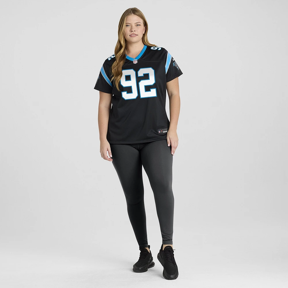 Women's Nike Tershawn Wharton  Black Carolina Panthers Team Game Jersey