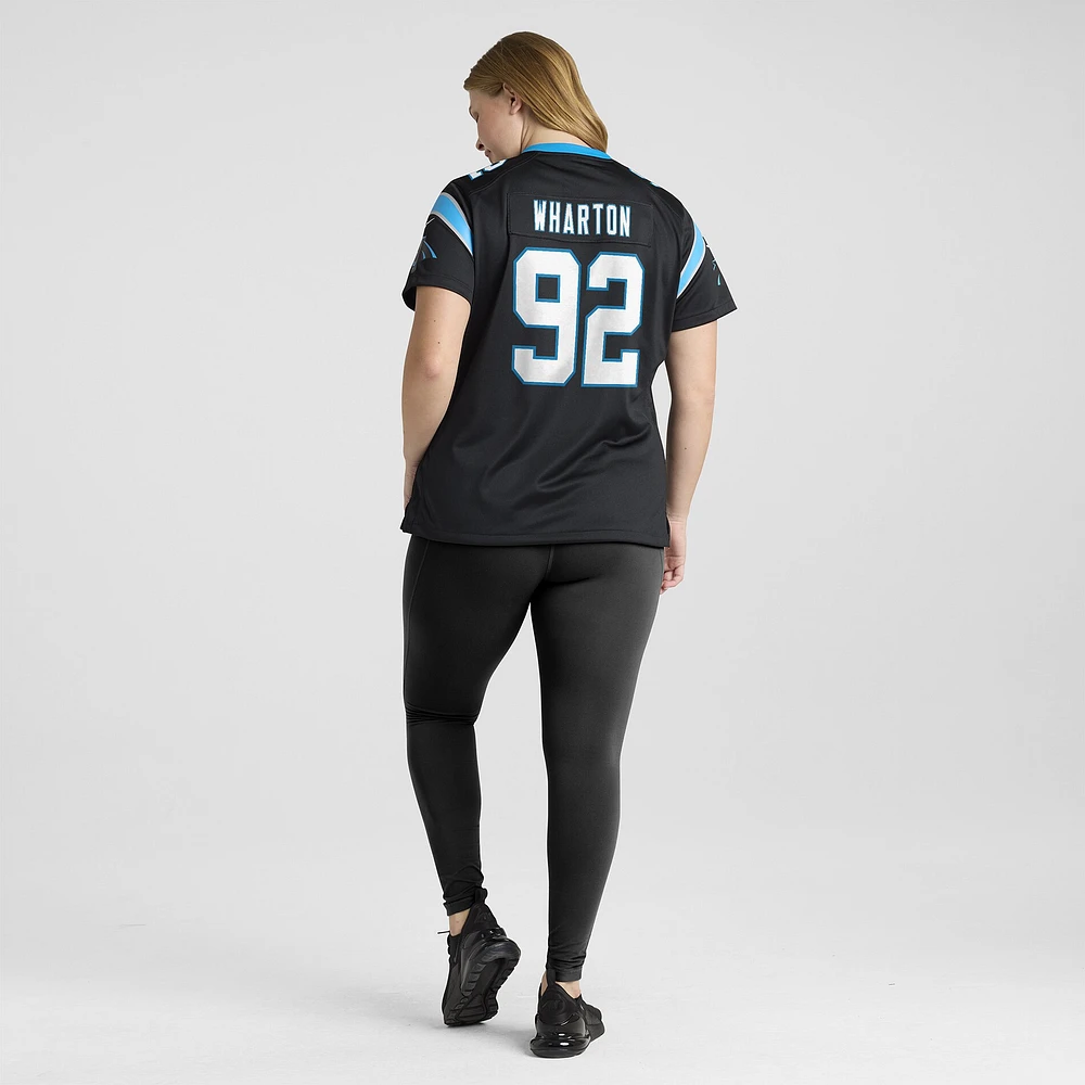 Women's Nike Tershawn Wharton  Black Carolina Panthers Team Game Jersey