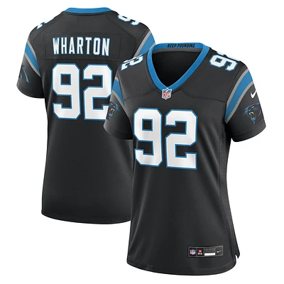 Women's Nike Tershawn Wharton  Black Carolina Panthers Team Game Jersey