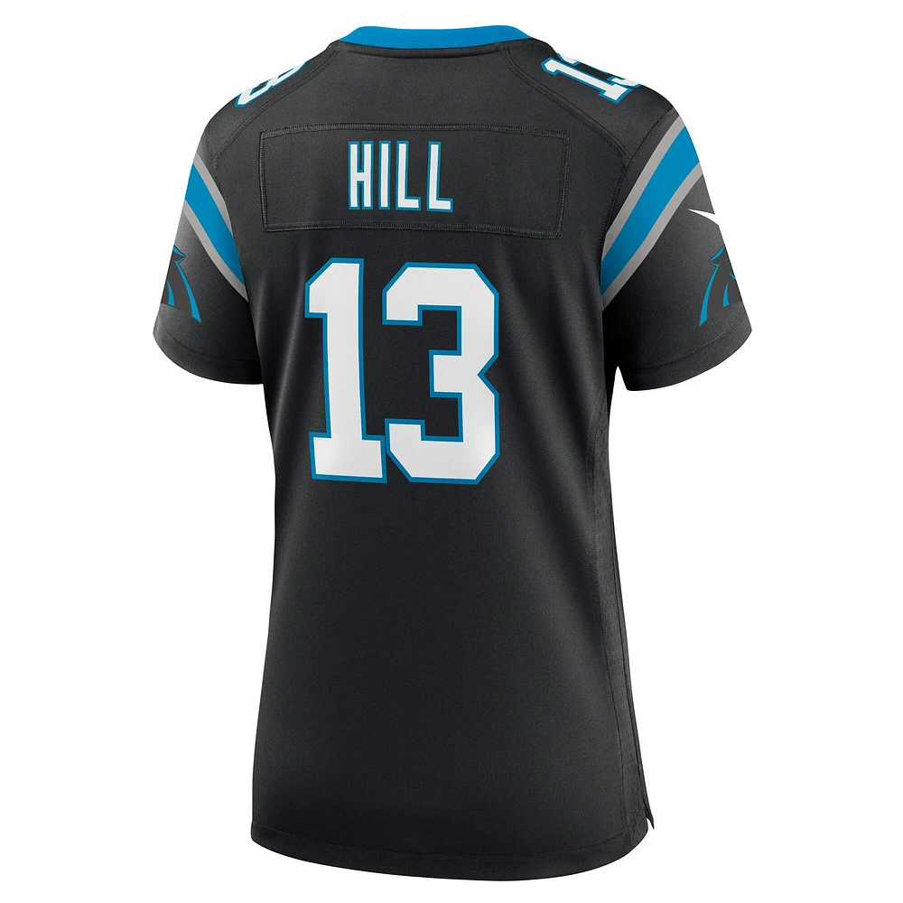 Maillot de match l'équipe Nike Troy Hill des Panthers la Caroline pour femme, noir