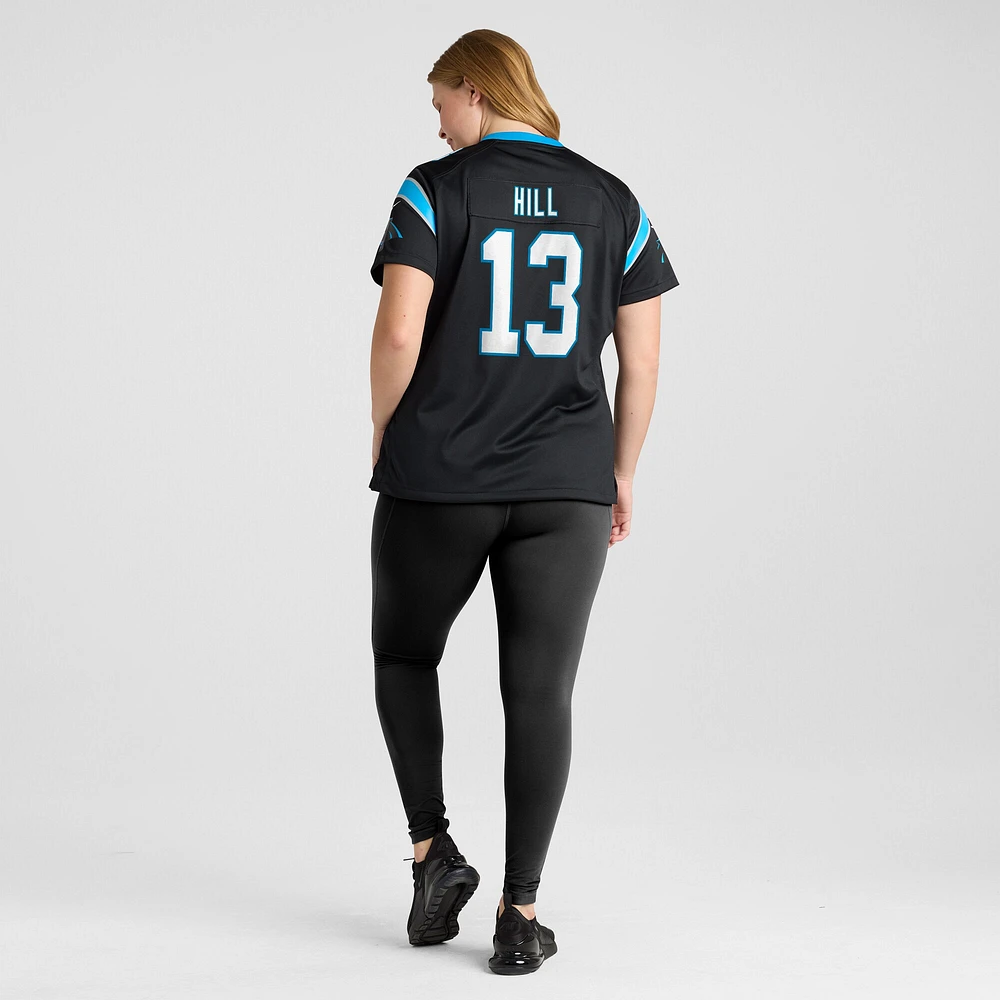 Maillot de match l'équipe Nike Troy Hill des Panthers la Caroline pour femme, noir