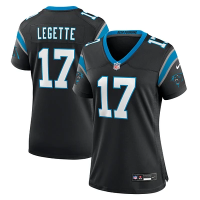 Maillot de match l'équipe Nike Xavier Legette des Panthers la Caroline pour femme, noir