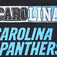 Women's Pro Standard Black Carolina Panthers Split Logo Full-Zip Hoodie