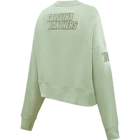 Women's Pro Standard  Light Green Carolina Panthers Neutral Pullover Sweatshirt