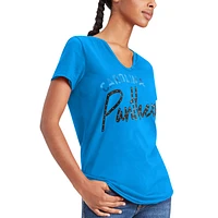 Women's Tommy Hilfiger Blue Carolina Panthers Riley V-Neck T-Shirt