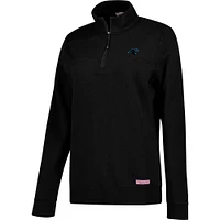 Sweat-shirt à capuche zippé quart de tour pour femme Vineyard Vines Black Carolina Panthers Team Shep Shirt
