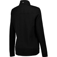 Sweat-shirt à capuche zippé quart de tour pour femme Vineyard Vines Black Carolina Panthers Team Shep Shirt