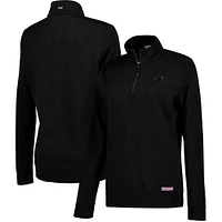 Sweat-shirt à capuche zippé quart de tour pour femme Vineyard Vines Black Carolina Panthers Team Shep Shirt