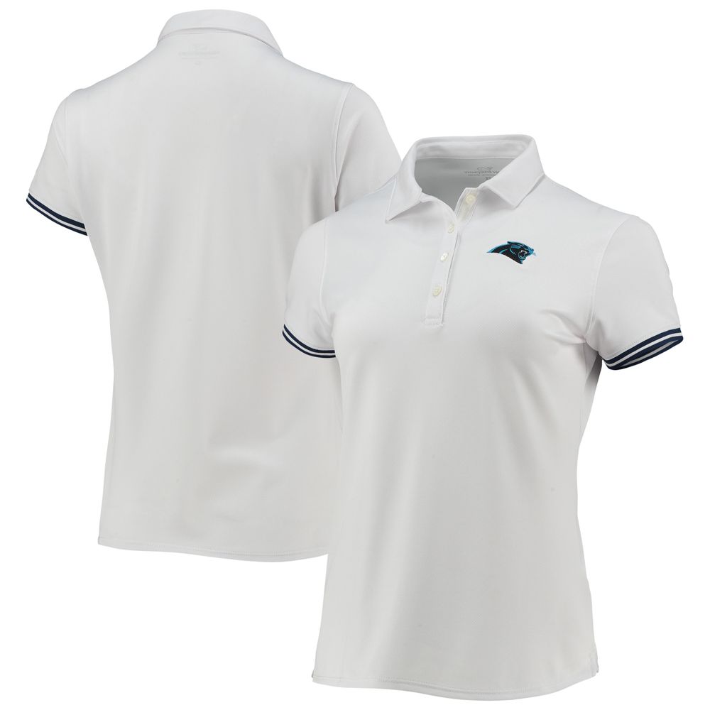 Women's Vineyard Vines White Carolina Panthers Solid Pique Polo