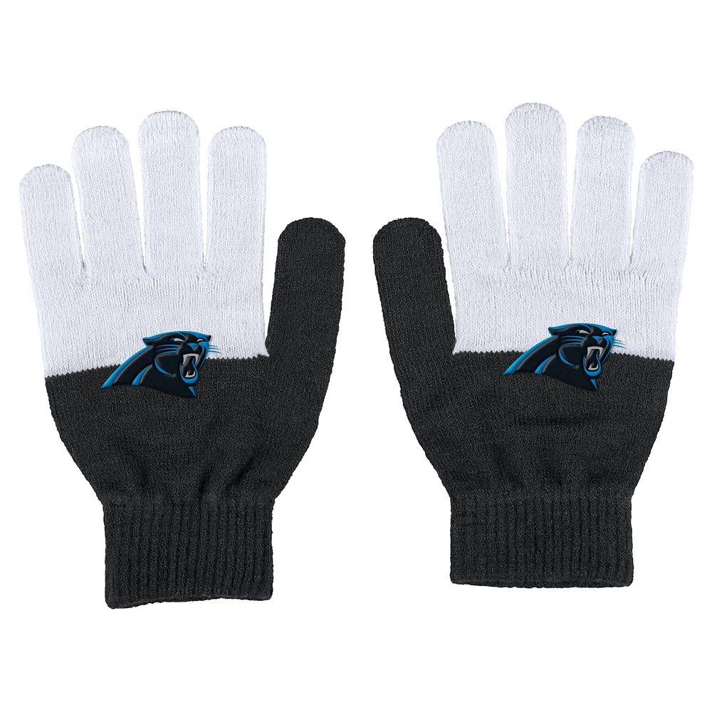 Gants à blocs de couleurs Carolina Panthers WEAR by Erin Andrews pour femmes