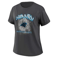 Women's WEAR by Erin Andrews Charcoal Carolina Panthers Boyfriend T-Shirt