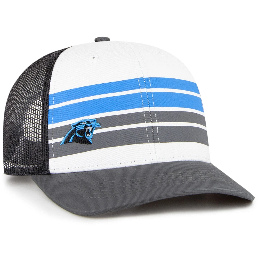 Youth '47 White/Charcoal Carolina Panthers Cove Trucker Snapback Hat