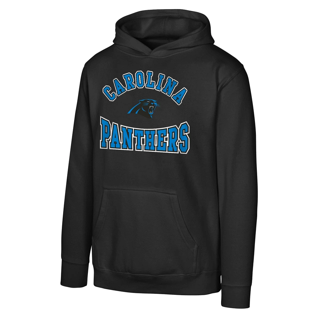 Sweat à capuche en polaire noir pour jeunes Carolina Panthers Home Town