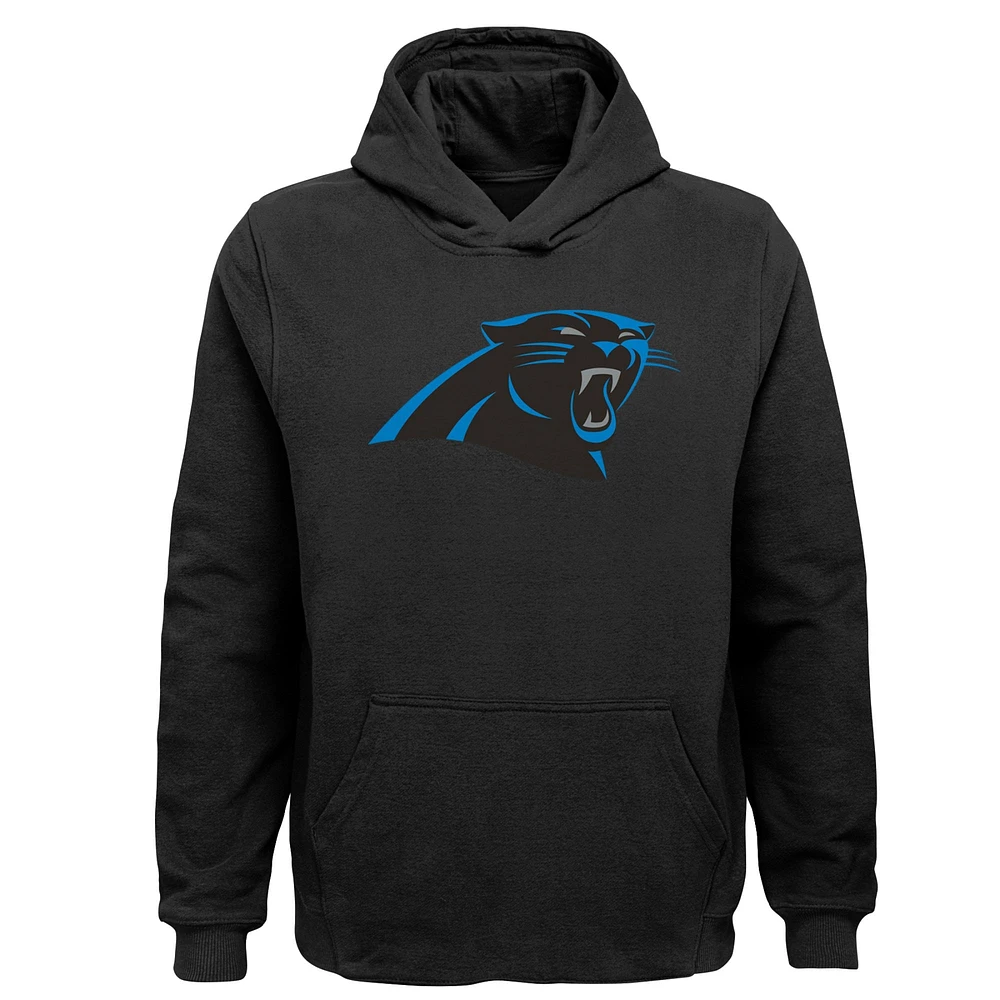 Chandail à capuchon avec logo de l'équipe Black Carolina Panthers pour jeune