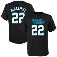 Men's Nike Christian McCaffrey Black Carolina Panthers Name & Number T-Shirt