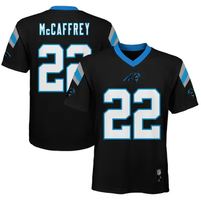 Youth Christian McCaffrey Black Carolina Panthers Player Name & Number  T-Shirt