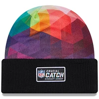 Bonnet en tricot à revers NFL Crucial Catch New Era Black Carolina Panthers 2023 pour jeune