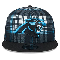 Youth New Era Black Carolina Panthers 2024 Sideline Statement 9FIFTY Snapback Hat