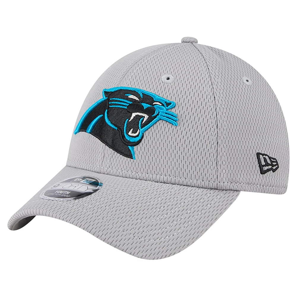 Casquette ajustable Main 9FORTY des Carolina Panthers de New Era pour jeunes, grise