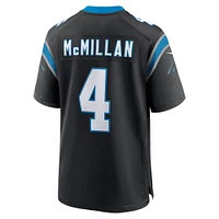 Maillot de match Nike Tetairoa McMillan noir pour jeune des Carolina Panthers