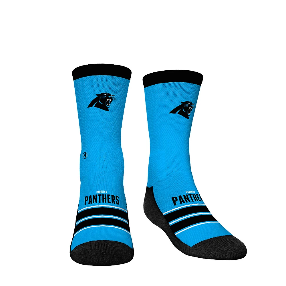 Youth Rock Em Socks Carolina Panthers Gametime Stripe Crew Socks