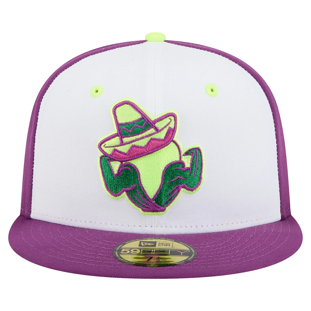 Men's New Era White Cedar Rapids Kernels Copa de la Diversión 59FIFTY Fitted Hat
