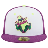 Men's New Era White Cedar Rapids Kernels Copa de la Diversión 59FIFTY Fitted Hat