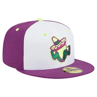Men's New Era White Cedar Rapids Kernels Copa de la Diversión 59FIFTY Fitted Hat