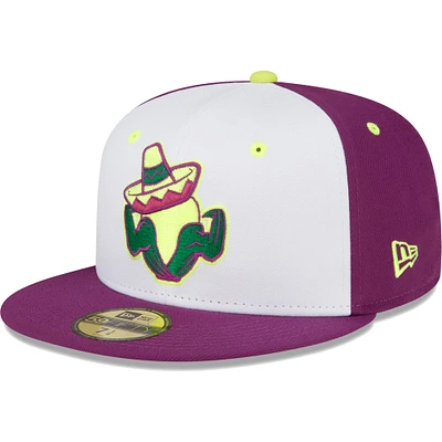 Men's New Era White Cedar Rapids Kernels Copa De La Diversion 59FIFTY Fitted Hat