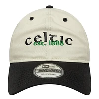 Men's New Era  Light Beige/Black Celtic Contract 9TWENTY Adjustable Hat