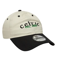 Men's New Era  Light Beige/Black Celtic Contract 9TWENTY Adjustable Hat
