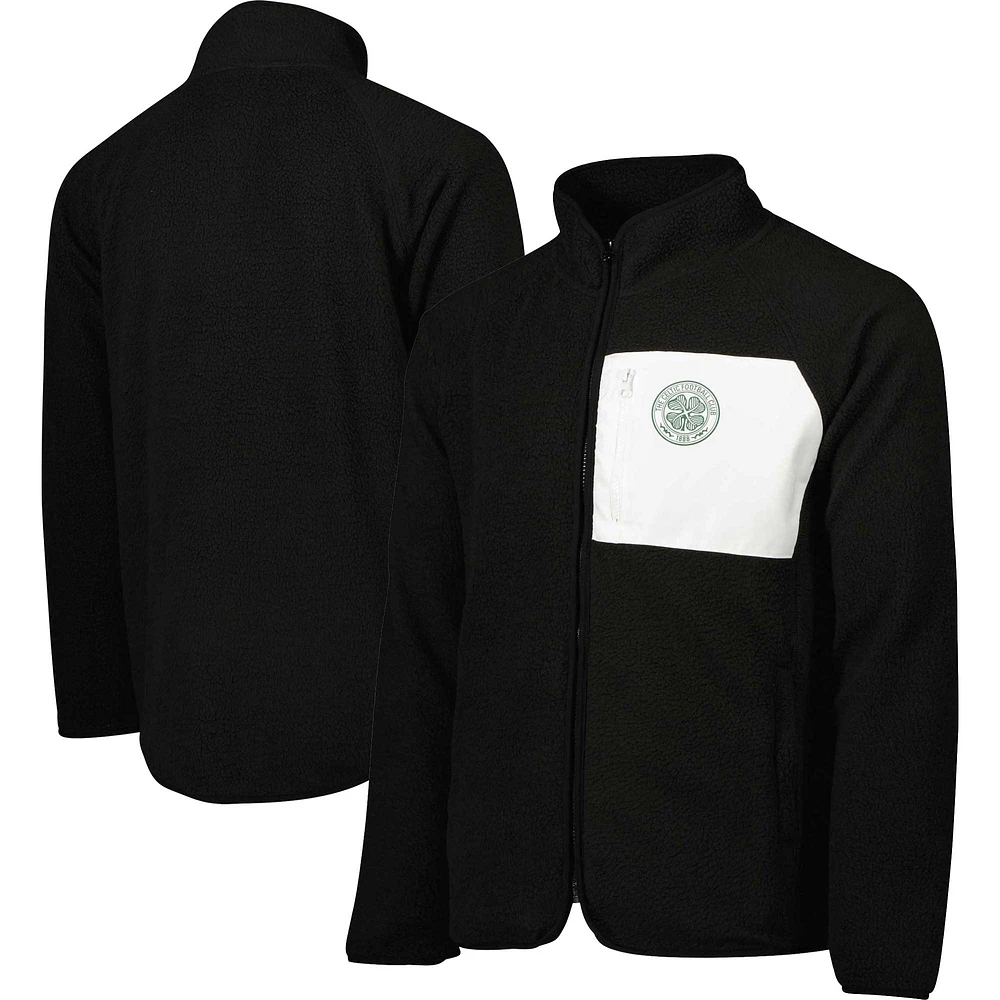 Veste Homme Noire Celtic Pile Raglan Full-Zip