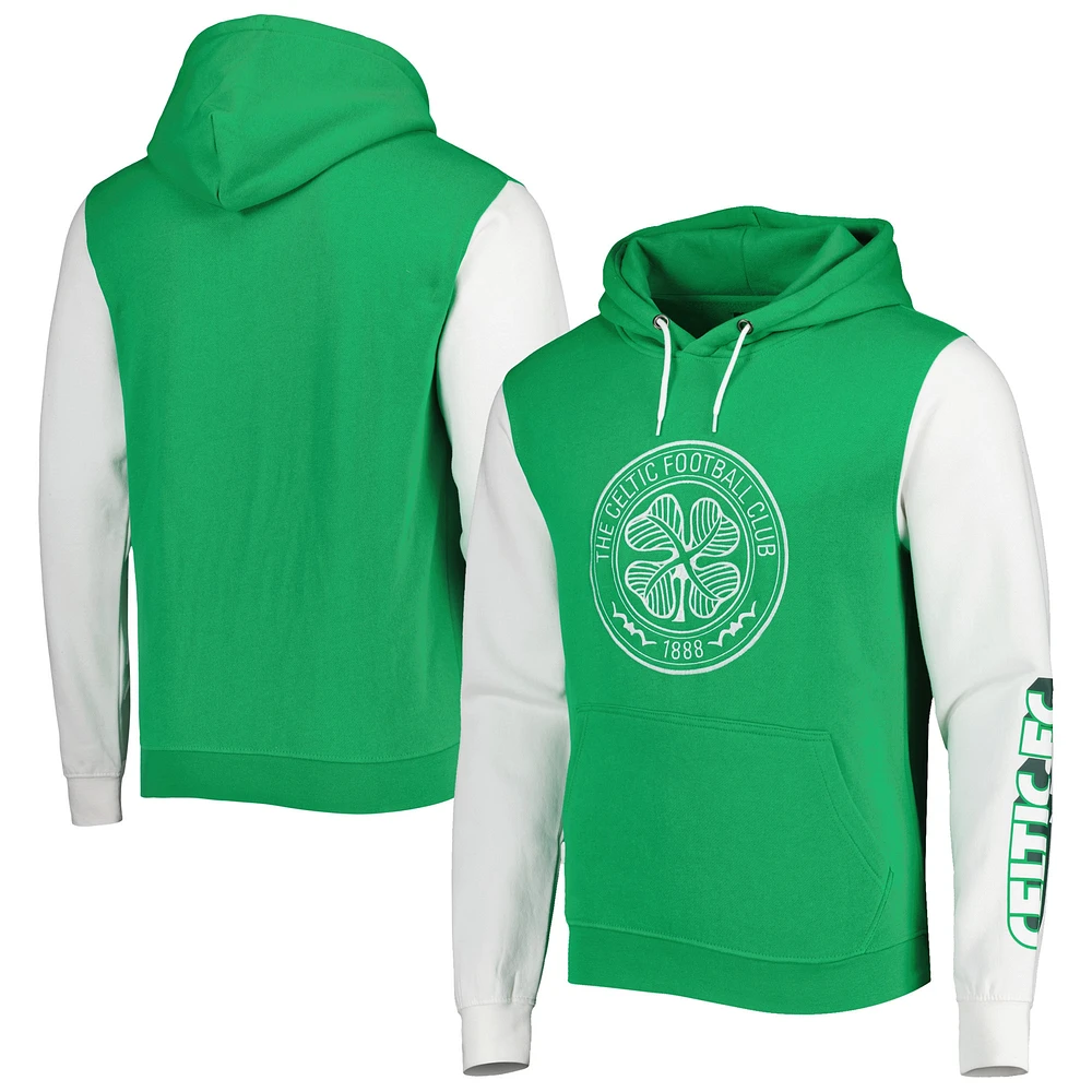 Sweat à capuche vert/blanc Celtic Pride pour homme