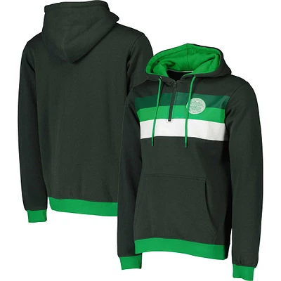 Sweat À Capuche Homme Vert Celtic Demi-Zip