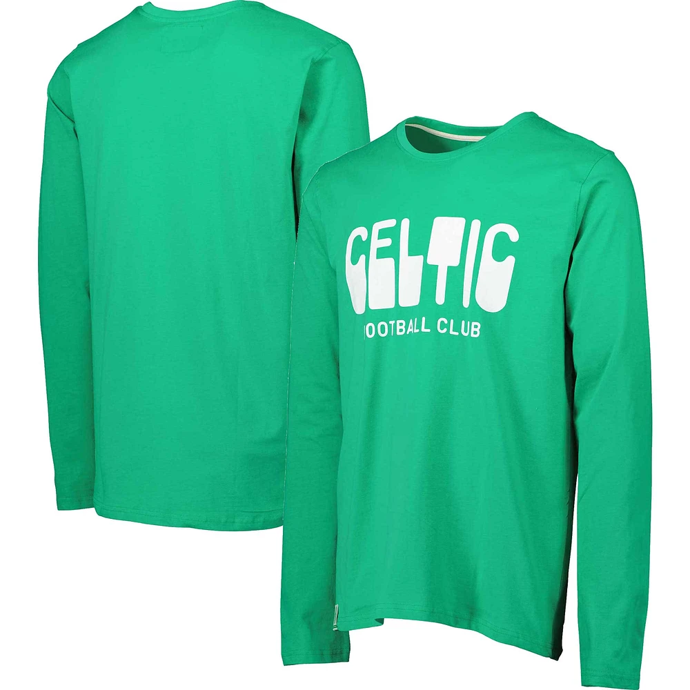 T-shirt vert Celtic Heavy à manches longues pour homme