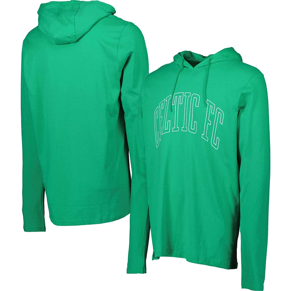 Men's Green Celtic Long Sleeve Hoodie T-Shirt