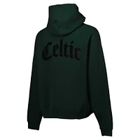 Men's Green Celtic Old English Oversized Raglan Pullover Hoodie