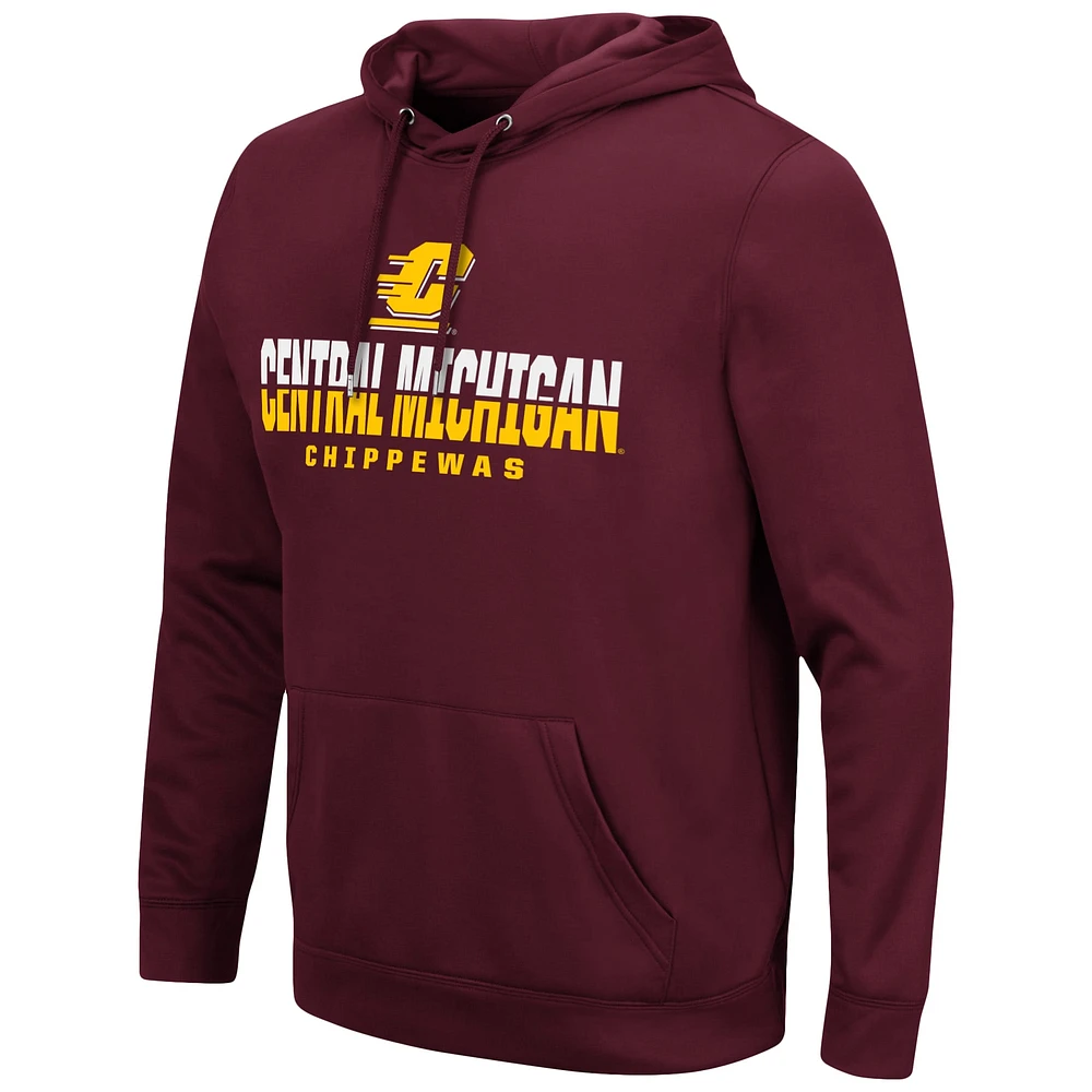 Men's Colosseum Maroon Cent. Michigan Chippewas Lantern Pullover Hoodie