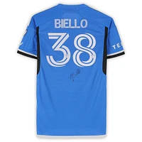 Alessandro Biello CF Montreal Autographed Match-Used #38 Blue adidas Jersey from the 2024 MLS Season - Size M