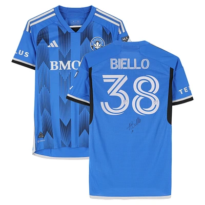 Alessandro Biello CF Montreal Autographed Match-Used #38 Blue adidas Jersey from the 2024 MLS Season - Size M