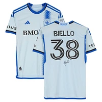 Alessandro Biello CF Montreal Autographed Match-Used #38 Light Blue adidas Jersey from the 2024 MLS Season - Size M