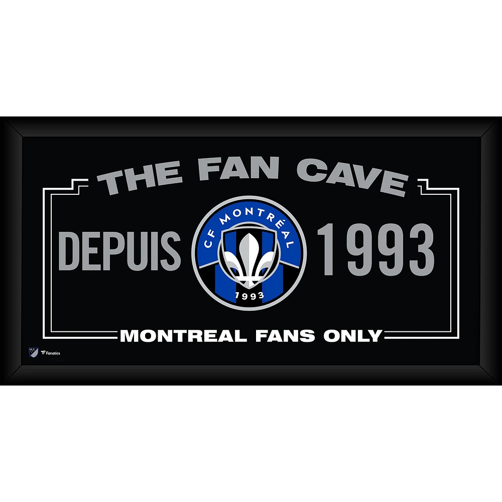 Collage encadré de 10" x 20" de la caverne des fans du CF Montréal