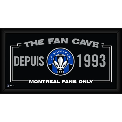 Collage encadré de 10" x 20" de la caverne des fans du CF Montréal
