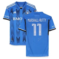 Jahkeele Marshall-Rutty CF Montreal Autographed Match-Used #11 Blue adidas Jersey from the 2024 MLS Season - Size S