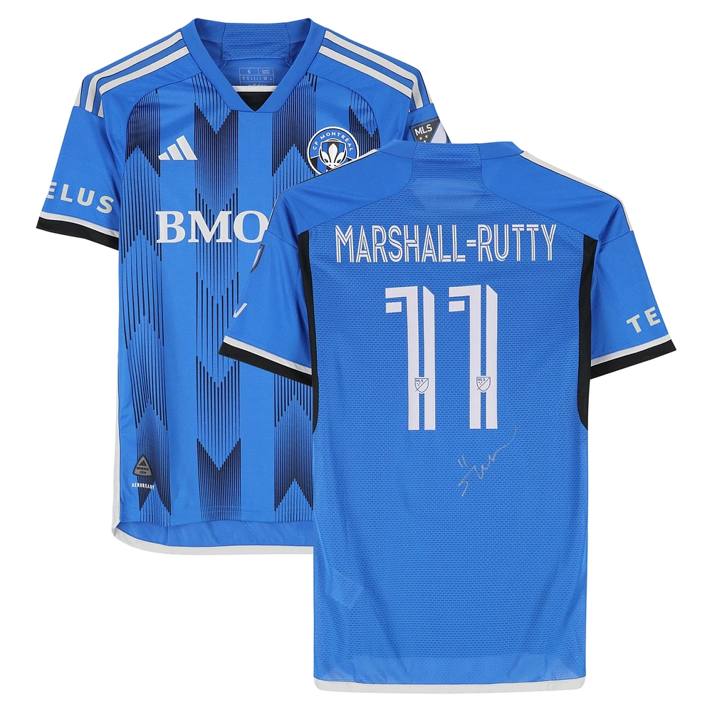 Jahkeele Marshall-Rutty CF Montreal Autographed Match-Used #11 Blue adidas Jersey from the 2024 MLS Season - Size S