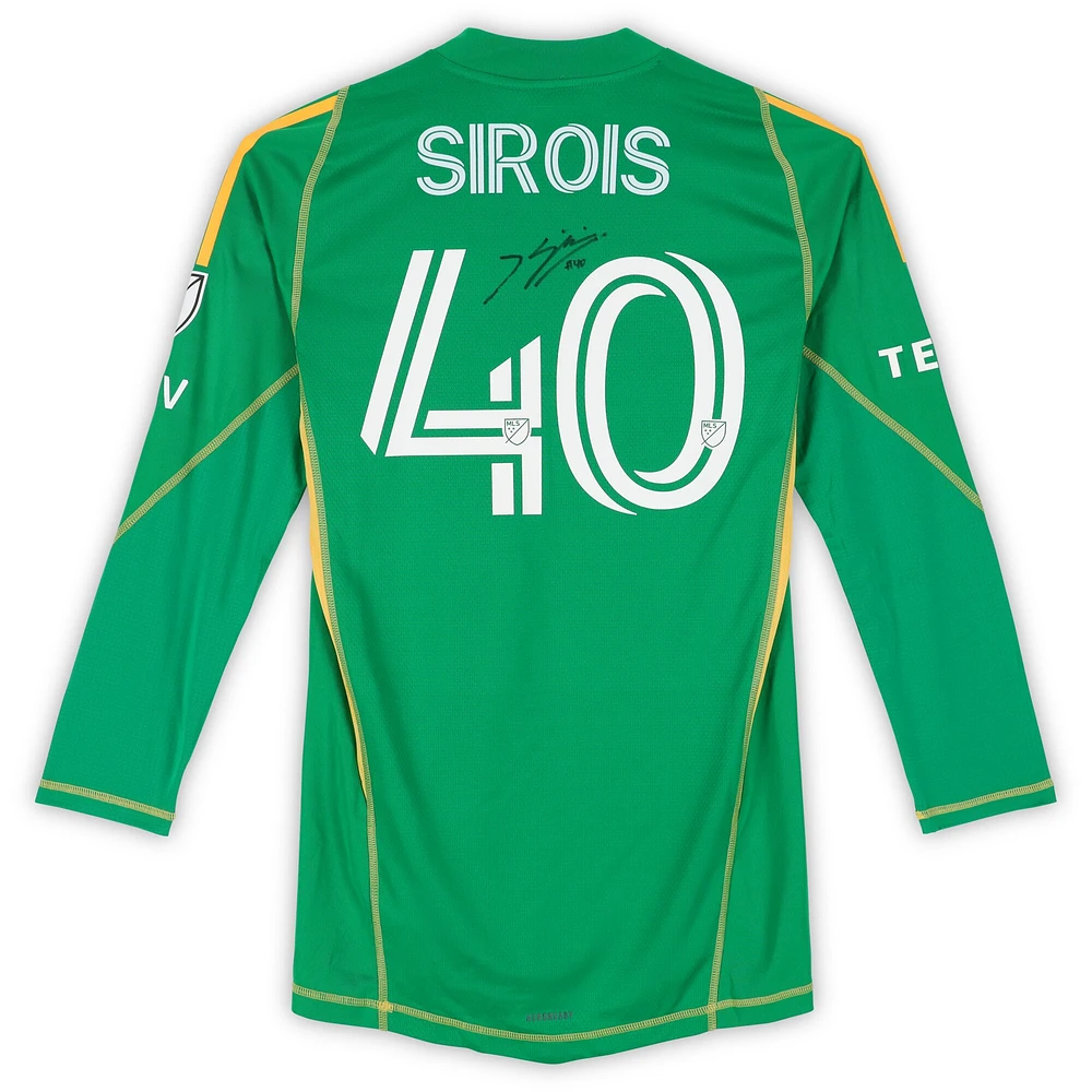 Maillot adidas vert numéro 40 autographié par Jonathan Sirois du CF Montréal lors de la saison 2024 de la MLS - Taille M