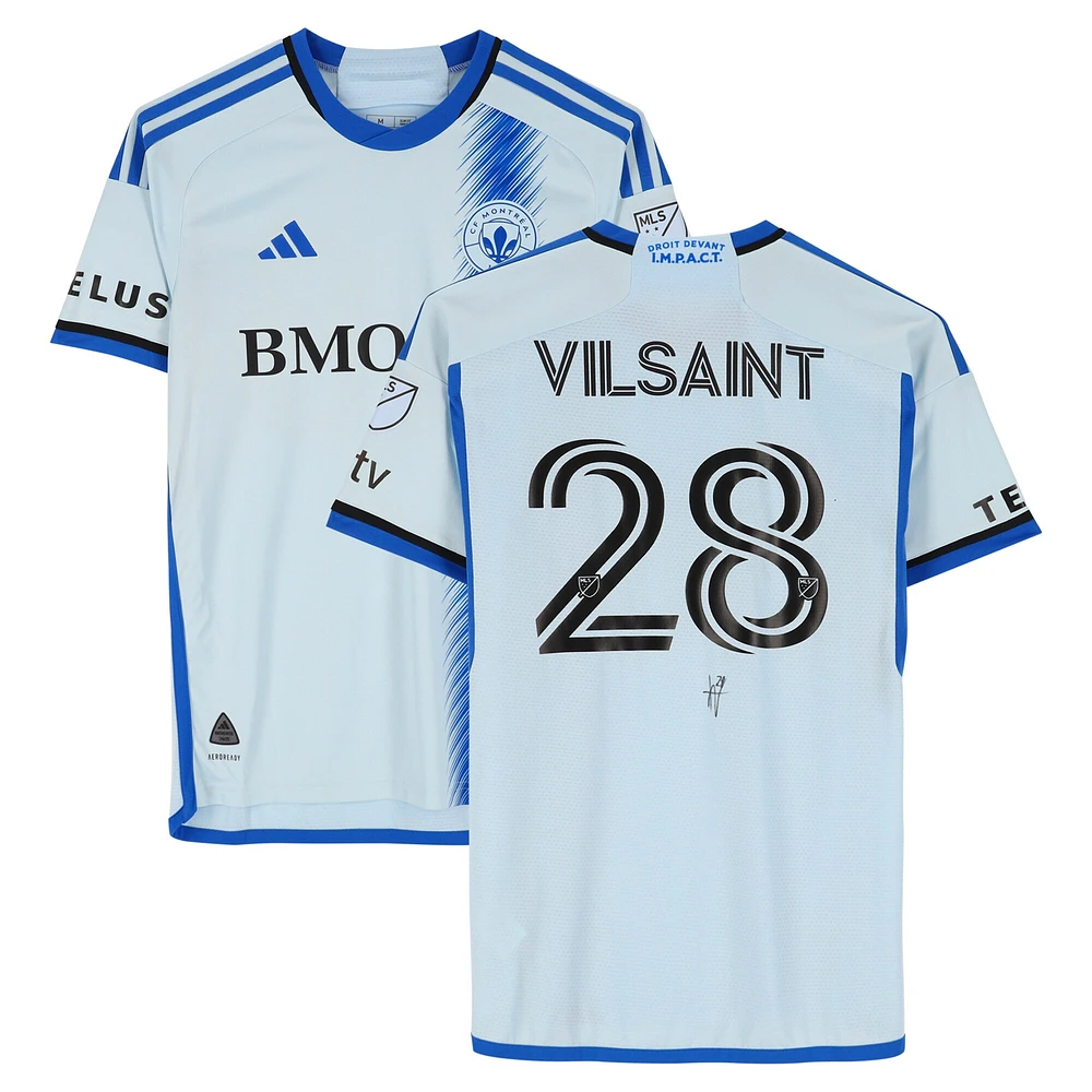 Jules-Anthony Vilsaint CF Montreal Autographed Match-Used #28 Light Blue adidas Jersey from the 2024 MLS Season - Size M