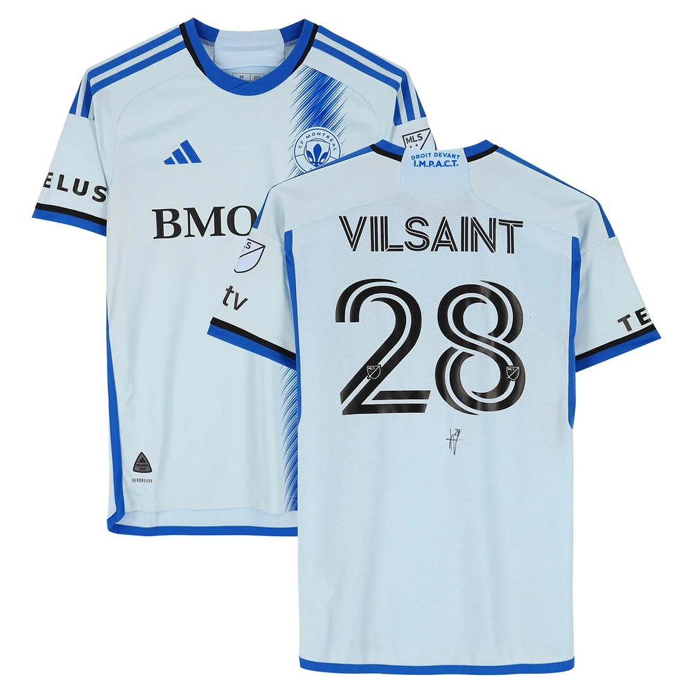 Jules-Anthony Vilsaint CF Montreal Autographed Match-Used #28 Light Blue adidas Jersey from the 2024 MLS Season - Size M