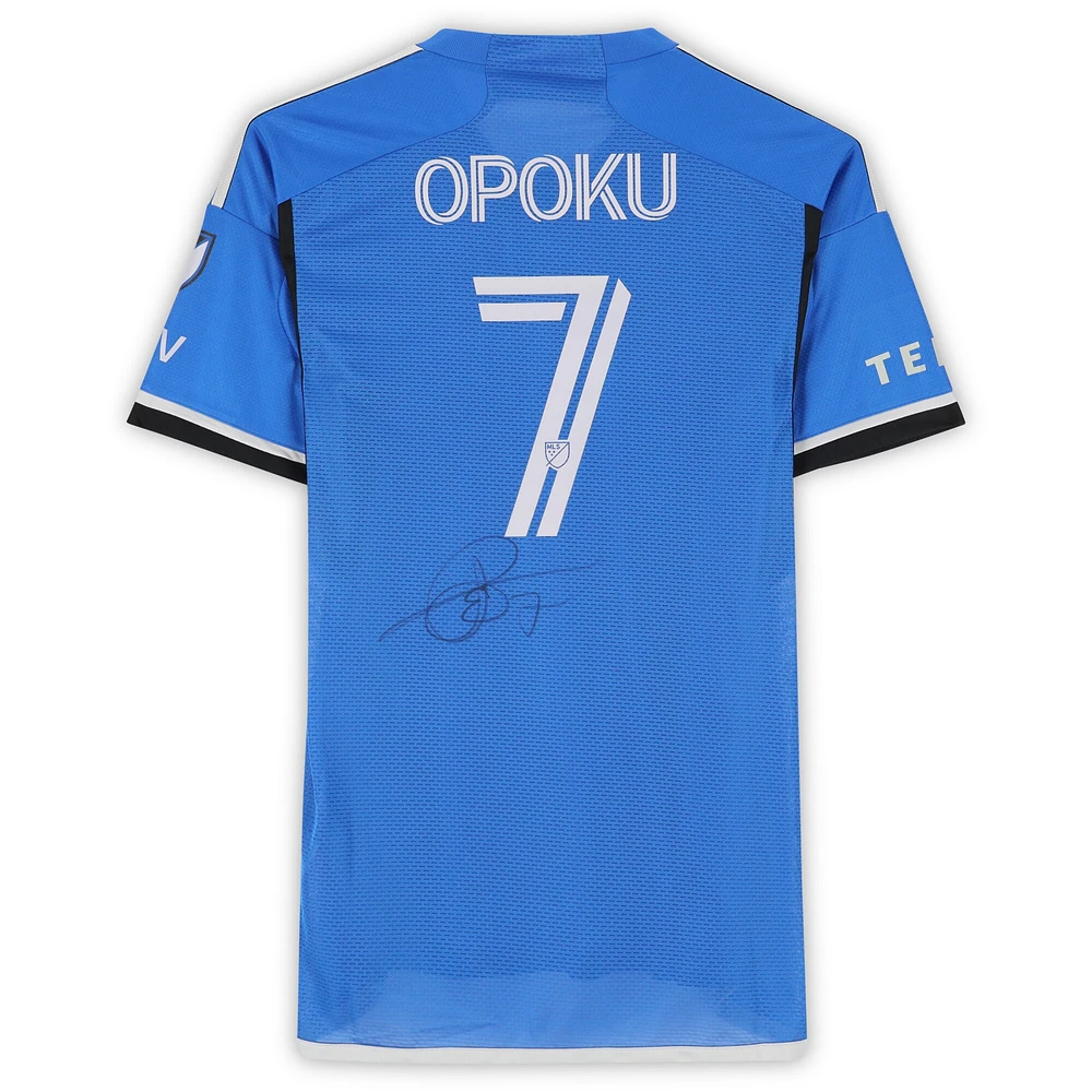 Kwadwo Opoku CF Montreal Autographed Match-Used #7 Blue adidas Jersey from the 2024 MLS Season - Size M